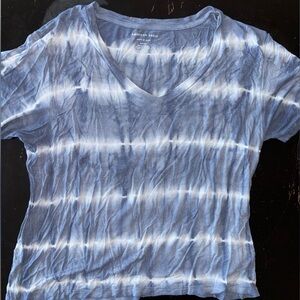 American Eagle Outfitters Light Blue Tie-Dye Tee